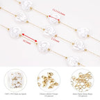 KYUNHOO 9.8FT/3M Gold Chains for Jewelry Making Stainless Steel Heart Chain Imitation Pearl Jewelry Link on Bulk for Women DIY Handcrafts - color: Heart Gold