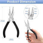 Bail Making Pliers, 6 in 1 Round Nose Pliers for Making Jump Rings, Wire Wrapping, Jewelry Making, Loop Making, Forming Bends - style: Bail Making Pliers