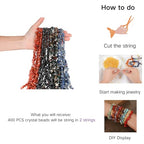 XIANNVXI Snowflake Obsidian Beads, Natural Chip Stone Beads 400Pcs Crystal Bead 5-8mm Irregular Healing Crystal Loose Rocks for DIY Jewelry Making - color: Snowflake