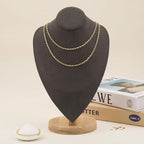 GTVOODX 18K Gold Stainless Steel Chains Bulk 16.4Feet Unfinished Rolo Link Cable Chain Roll for DIY Jewelry Bracelet Necklace Making with Lobster Clasps Jump Rings - color: Gold Rolo Chains