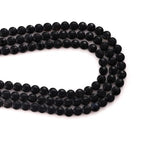 6mm Faceted Natural Black Agate Stone Beads Coin Disc Gemstone Spacer Beads for Jewelry Making DIY Bracelet Necklace - color: Black Agate