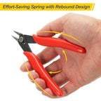 HARFINGTON 5" Flush Cut Pliers Small Precision Wire Cutter Side Cutter Diagonal Cutting Pliers for Jewelry Model Electronic 3D Print, Red - color: Red