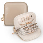 SITHON Small Travel Jewelry Case with Ring Holder, Mini Velvet Jewelry Pouch Bags, Compact Storage Organizer for Bracelet Necklaces Earrings Travel Essentials, Mother’s Day Gifts (Toffee) - color: Toffee