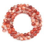 Yochus 40pcs 10mm Red Persian Jade Energy Healing Round Bulk Gemstone Beads for Jewelry Making Bracelet Necklace Earring DIY - color: red, size: 10mm