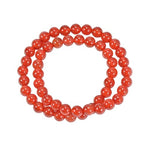 14in Agate Wrap Bracelet for Women Men Natural Round Beaded Agates Stone Healing Stretch Bracelets Elastic Handmade Polished Gemstone Beads Bracelet - color: Red Agate, size: 8mm Beads