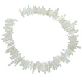 rockcloud Natural Rock Crystal Points Titanium Coated Clear Quartz Sticks Spikes Top Drilled 15 inch Strand,AB Crystal - color: #28-AB Crystal(Small)
