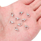 BEADIA Platinum Plated Lobster Clasps Non Tarnish 10mm 20pcs for Jewelry Making Findings - color: Lobster Clasps Platinum, size: 10mm
