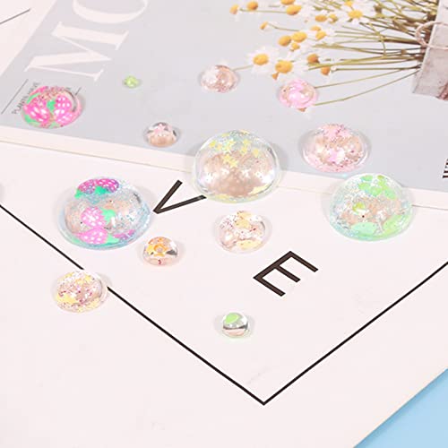 2PCS Cabochon Gem Silicone Mold, Clear Round Silicone Mold for Making Earrings Jewelry Making Crafting Projects - color: round-small