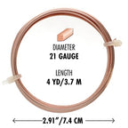 The Beadsmith Square Craft Wire - Medium Temper Beading Wire, Rose Gold Color, 21 Gauge, 4 Yards - color: Rose Gold, size: 21 Gauge, 4 Yard Coil