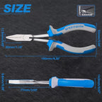 SPEEDWOX Long Reach Flat Nose Pliers 6 Inches Precision Duck Bill Fine Pliers for Hard to Reach Narrow Spaces Smooth Jaws High Leverage Reduce Efforts Non-slip Handles Small Plier Thin Professional - style: Flat Nose Pliers