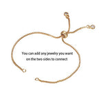DanLingJewelry 10Pcs 18K Gold Plated Adjustable Slider Bracelet Slider Extender Chains with Cubic Zirconia for Jewelry Making - color: StyleⅢ-10 pcs-Golden