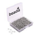 BEADIA Open Jump Rings Platinum 0.6x4mm 1000pcs for DIY Jewelry Making Supplies - color: Platinum, size: 0.6*4mm