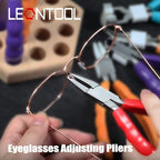 6 Inches Nose Pad Plier Adjusting Eyeglass Arms Frame Eyeglasses Repairing Plier Stainless Steel Optical Hand Tool Frames Clamp Repair Tool with Screwdriver and Glasses Cloth - style: Nose Pad Plier