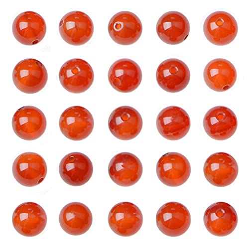 AD Beads 8mm Natural Round Loose Beads 110 Pieces, for Making 108 Mala Prayer Beads Necklace, Bracelet & Yoga Meditation, Jewelry Design (Carnelian) - color: Carnelian
