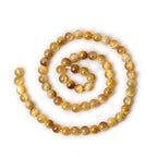 60PCS 6mm Natural Golden Tiger Eye Stone Round Loose Beads for Jewelry Making DIY Bracelet Necklace Materials 1 Strand 15" - color: Golden Tiger Eye, size: 6mm