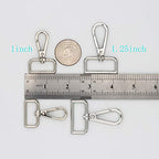JWBIZ 15 Pcs D Ring Swivel Lobster Claw Clasp, Push Gate Snap Hooks Trigger Clips(Silver, 1 inch) - color: Silver, size: 1 inch