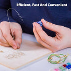 Fashionable Beading Needle Set of 4 Sturdy Jewelry Making Tools Accessory Portable for Craft Supplies Men and Women