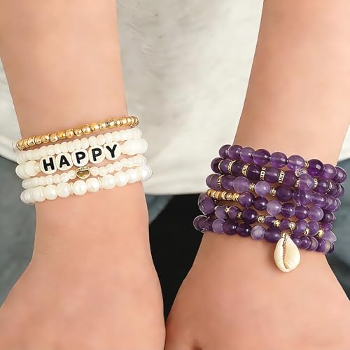 Basigeese Jewelry Making Supplies Kit Natural Stone Beads for Irregular Gemstone Beading with for DIY Craft Bracelet Necklace Earrings for Adults (Amethyst) - color: Amethyst