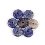 JOE FOREMAN 2x6mm Natural Blue Sodalite Jasper Stone Heishi Disc Rondelle Spacer Beads for Jewelry Making Full 15" Strand Energy Stone Healing Power Crystal - color: Blue Sodalite Jasper 2