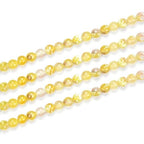 90pcs Adabele Natural Faceted Yellow Fire Agate Healing Gemstone 4mm (0.16 Inch) Small Round Loose Beads Gem Stone Spacer for DIY Craft Jewelry Making GH3-4 - color: Faceted Yellow Fire Agate, size: 4mm (90pcs/1 Strand)