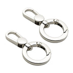 2pcs Double Opening Snap Hooks,Push Gate Snap Hook Metal Swivel Lobster Claw Clasp Purse,Backpack,Bag Strap,Keyring,Phone case (Silver) - color: Silver