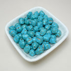 Turquoise Irregular Beads for Bracelet Making - 230pcs 12mm Natural Semi-Precious Gemstone Loose Spacer Beads for Jewelry, Beading, Earrings & DIY Handmade Crafts - color: Turquoise Irregular 12mm
