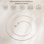 925 Sterling Silver Chain for Women, Diamond Cut 1mm Box Chain Lobster Claw Clasp Silver Jewelry Gifts for Women Mom Girlfriend - size: 22 Inches