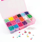 Make It Real Swift Clicks Heishi Bracelet Maker Beads with Storage Case - 3,356 Colorful Beads for Kids Ages 8+ - style: Bead Kit