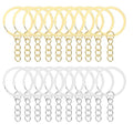 100Pcs Keychain Key Ring with Chain Bulk Split Key Chain,1.1 Inch Key Chains Parts with Open Jump Ring Connector for Jewelry Making Crafts (Mixed Colors) - color: 100Pcs Mix