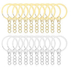 100Pcs Keychain Key Ring with Chain Bulk Split Key Chain,1.1 Inch Key Chains Parts with Open Jump Ring Connector for Jewelry Making Crafts (Mixed Colors) - color: 100Pcs Mix