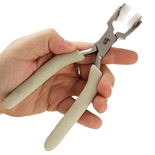 The Beadsmith Nylon Jaw Bracelet Bending Pliers, 6.25 inches (159mm), Comfort Grip Handle with Double-leaf Spring - style: Jaw Bracelet Bending