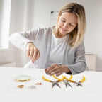 WEBBEDY Wire Wrapped Ring Making Kit, Jewelry Making Supplies Kit with 3-Color Jewelry Wire, Crystal Gemstone Beads, Mini Pliers Tools for Making 12 Sets Rings, 3 Styles Valentine's Day Unique Gift