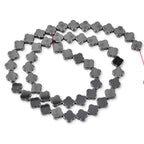 HAAMIIQII 50pcs 8mm Natural Black Hematite Loose Gemstone Beads Flat Clover Shape Spacer Stone Beads for Jewelry Making DIY Bracelets Necklaces Crafting - color: Clover Shape, size: 8mm