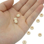 300Pcs Natural Wood Beads, 8mm Small Round Wooden Balls, Unfinished Wooden Beads for Crafts, DIY Jewelry, Dream Catchers - size: 8mm