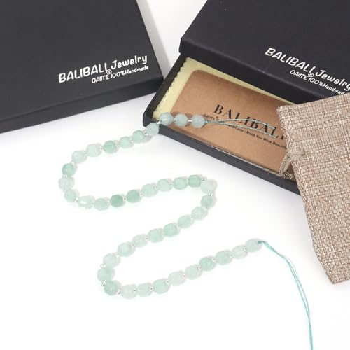 8mm Faceted Natural Jadeite Stone Loose Round Semi Gemstone Beads for Bracelet Necklace Jewelry DIY Making - color: Jadeite-1