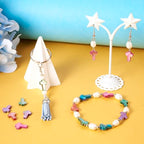 50 Pcs Shell Cross Beads Natural Freshwater Shell Beads Colorful Crucifix Spacer Bead Easter Charms for DIY Necklace Bracelet Earring Jewelry Making - color: Shell-Colorful