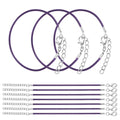 MECCANIXITY 10 PCS Dark Purple Bracelet Cord,9" Adjustable Friendship Bracelet 2mm Waxed Polyester Cord with Lobster Clasp Bracelet String for Bracelet Making Jewelry DIY Craft