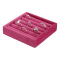 uxcell Stackable Jewelry Storage Tray, Jewelry Tray Drawer Organizer, Small Display Box for Earrings, Necklaces, Rings and Bracelets, Rose Red - color: Rose Red