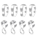 8Pcs 925 Sterling Silver Pendant Clasp Pinch Clip Bails for Jewelry Making, Slider Pendant Connectors with Open Loop, Sterling Silver Findings Jewelry Pendants Clasps for Necklace Charms - color: 8PcsA