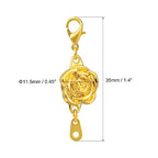 uxcell 12Pcs Jewelry Clasps, Rose Clasps Locking Closures with Lobster Clasps for Bracelet Necklace Jewelry Making, Gold - color: Gold