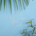 Giantree 20 Pcs 925 Sterling Silver Open Jump Rings, Jewelry Connecting Rings, Sizes 4mm, 5mm, 6mm, 7mm, 9mm, Round Clasps Suitable for DIY Earrings, Necklaces, Bracelets, and Repair Supplies