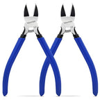 5 Inch Wire Cutters, Flush Side Cutter Pliers for Jewelry Making, Micro Flush Cutters for Artificial Flowers, Wire Snips, Model Nippers for Crafting, 3d Printing, 2 Pack - color: 2 Pack