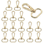 16 Pack Swivel Lobster Clasps, 1 Inch Gold Lobster Claw Clasps for Keychains, Oval Ring Swivel Snap Hooks Metal Lobster Clips for Purse, Snap Tabs, Craft Making - color: Gold