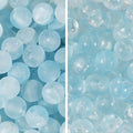 100Pcs Glass Beads 10mm Round Moon Frosted Cracked Water-Activated Transparent Glazed Beads, Ideal for DIY Bracelets Necklaces Phone Charms Craft Supplies (Blue) - color: Blue