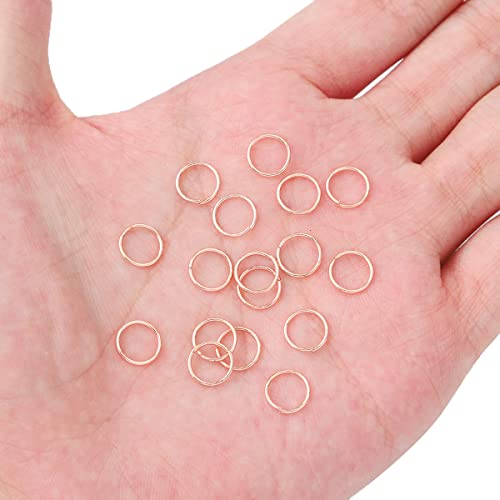 BEADIA Rose Gold Plated Jump Rings Non Tarnish 8mm 300pcs for Jewelry Making Findings - color: Rose Gold, size: 0.7x8mm