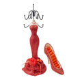 2 PCS Set Jewlery Display Shoe Ring Holder - Mannequin Necklace Display Bracelet Orgaziner (Red) - color: Red