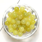 HAAMIIQII 6mm Natural Yellow Lemon Jade Beads Round Gemstone Loose Beads for Jewelry Making 2 Strands (120-130pcs) - color: Yellow Lemon Jade, size: 6mm (120-130pcs)