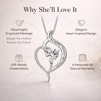 Forever Connected Mother & Son Necklace – Heart Pendant Gift for Mom, Sterling Silver Jewelry for Mother's Day or Birthday - style: Mom A