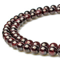 MJDCB Natural Stone Beads Garnet Round Loose Beads for Jewelry Making DIY Bracelet Necklace (6mm) - color: Garnet, size: 6mm