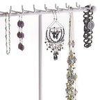 Angelynn's Sturdy Long Necklace Holder Organizer Tall Tabletop Pendant Display Stand, Freestanding Large Capacity Jewelry Tree, Gianna White 11 1/2" Wide x 14 1/2" Tall - color: White, size: Gianna Large